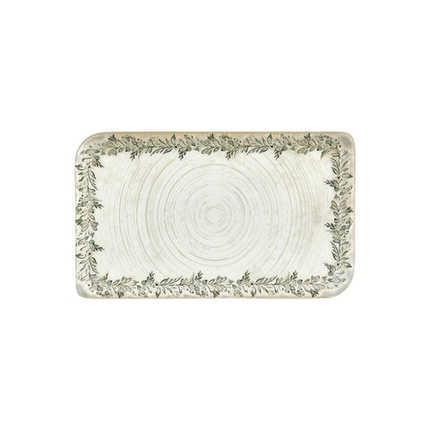 Oliva 13.75" x 8.25" x h:0" Rectangular Green Vitrified Platter (1 each)