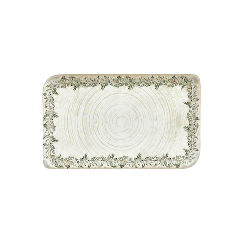 Oliva 13.75" x 8.25" x h:0" Rectangular Green Vitrified Platter (1 each)