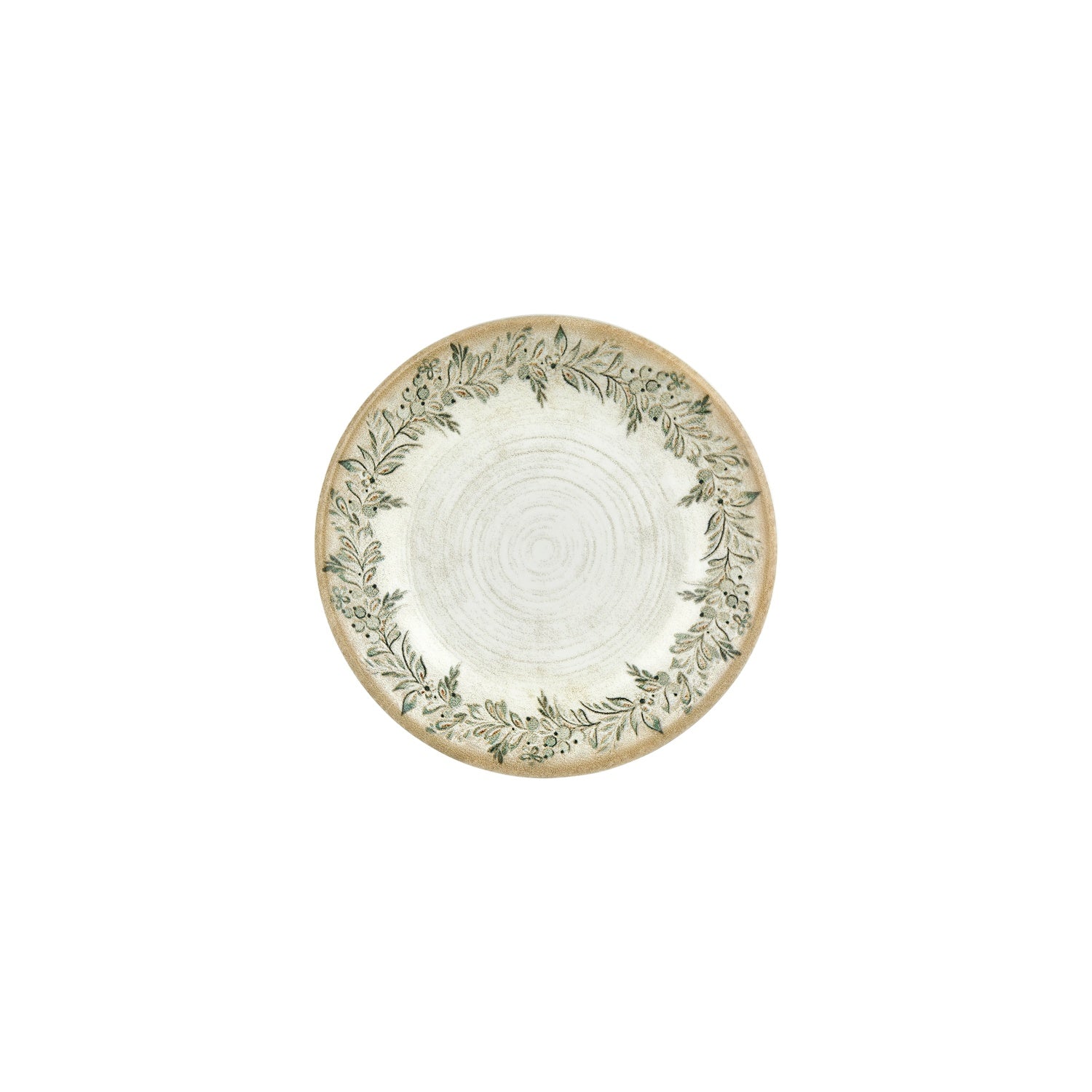 Oliva dia.9" h:1.75" 34 oz. Round Green Vitrified Deep Plate (Set of 6)