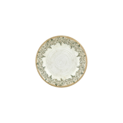 Oliva dia.9" h:1.75" 34 oz. Round Green Vitrified Deep Plate (Set of 6)