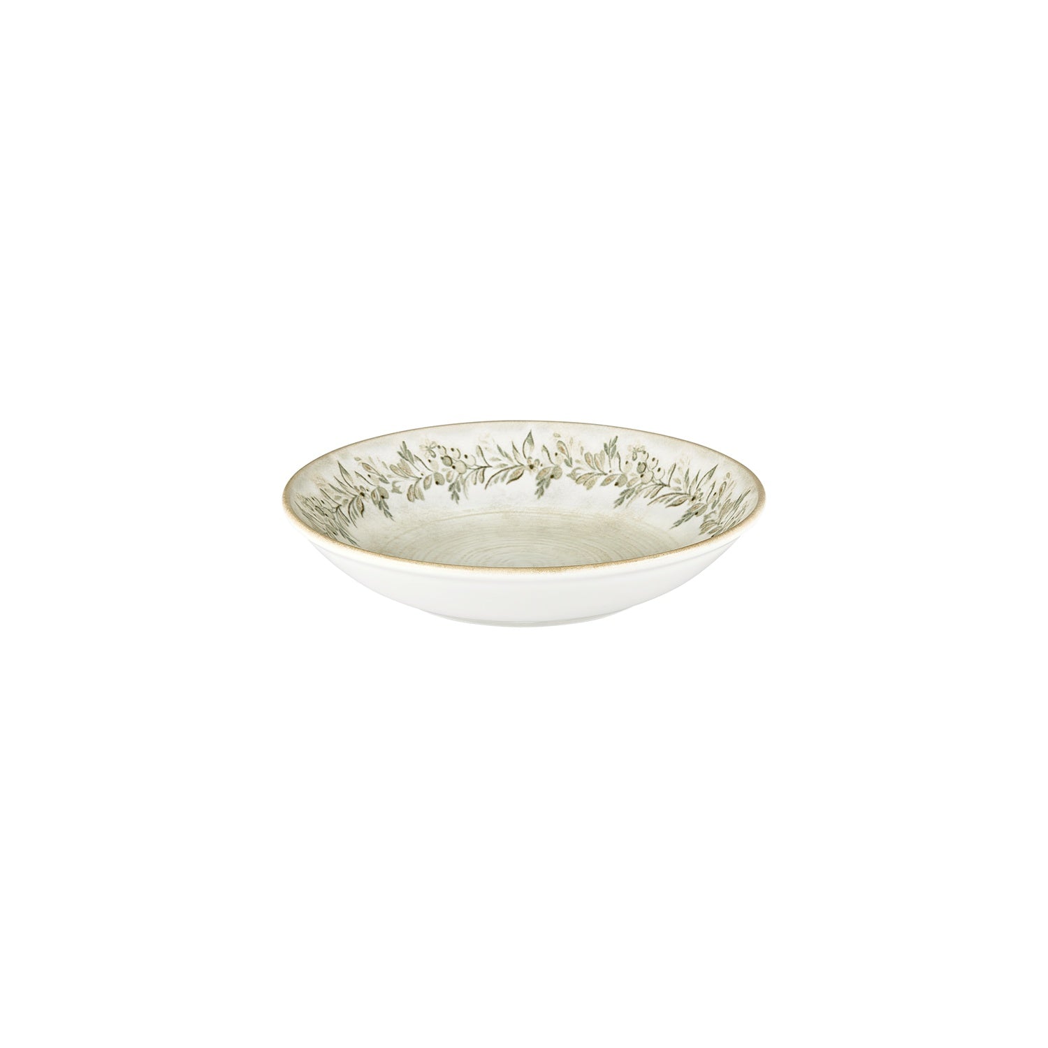 Oliva dia.9.75" h:2" 44 oz. Round Green Vitrified Deep Plate (Set of 6)