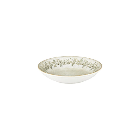 Oliva dia.9.75" h:2" 44 oz. Round Green Vitrified Deep Plate (Set of 6)