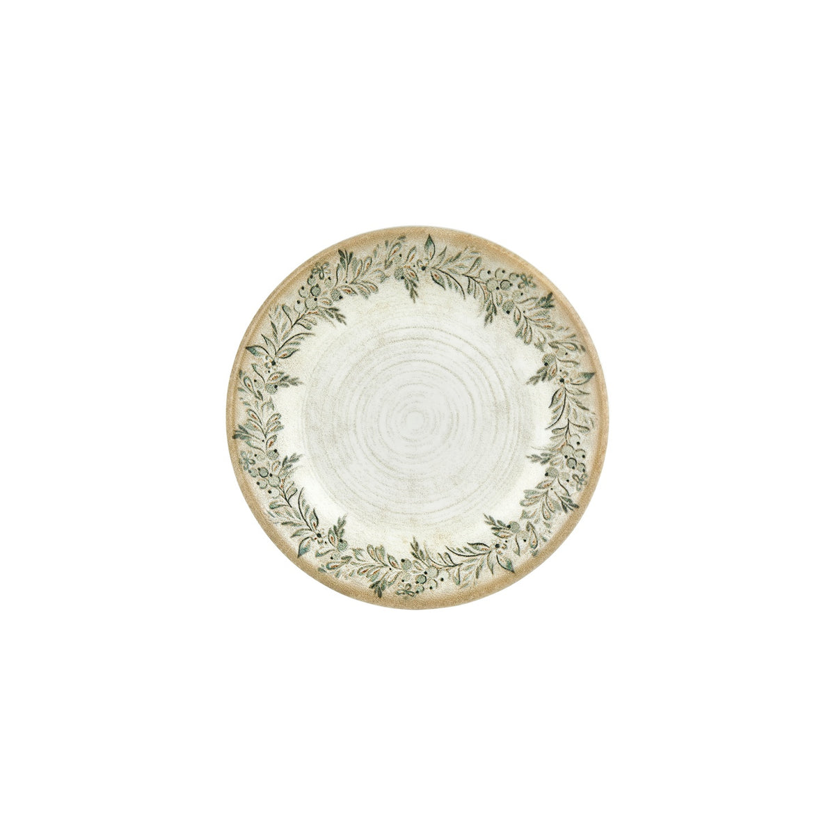 Oliva dia.9.75" h:2" 44 oz. Round Green Vitrified Deep Plate (Set of 6)