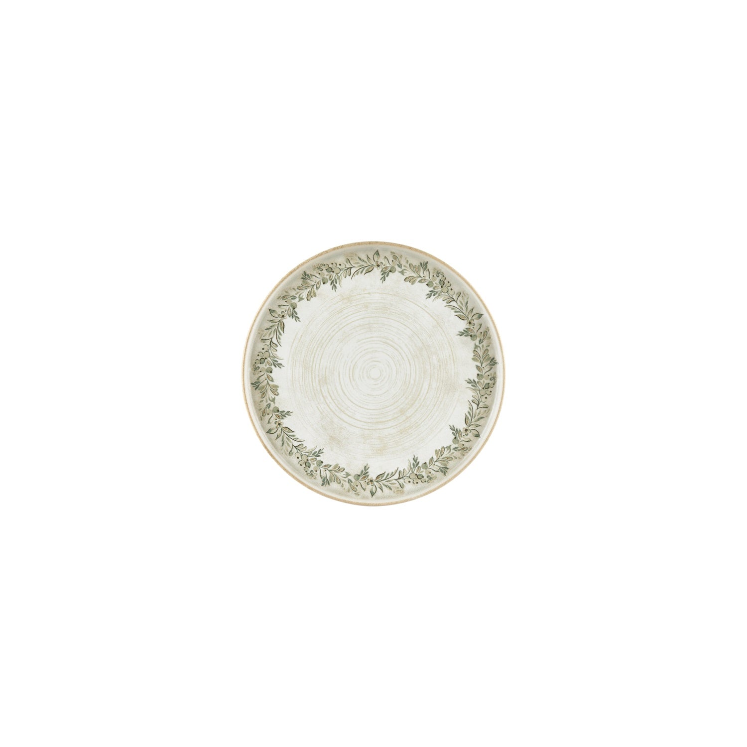 Oliva dia.7.5" Round Green Vitrified Plate (Set of 6)