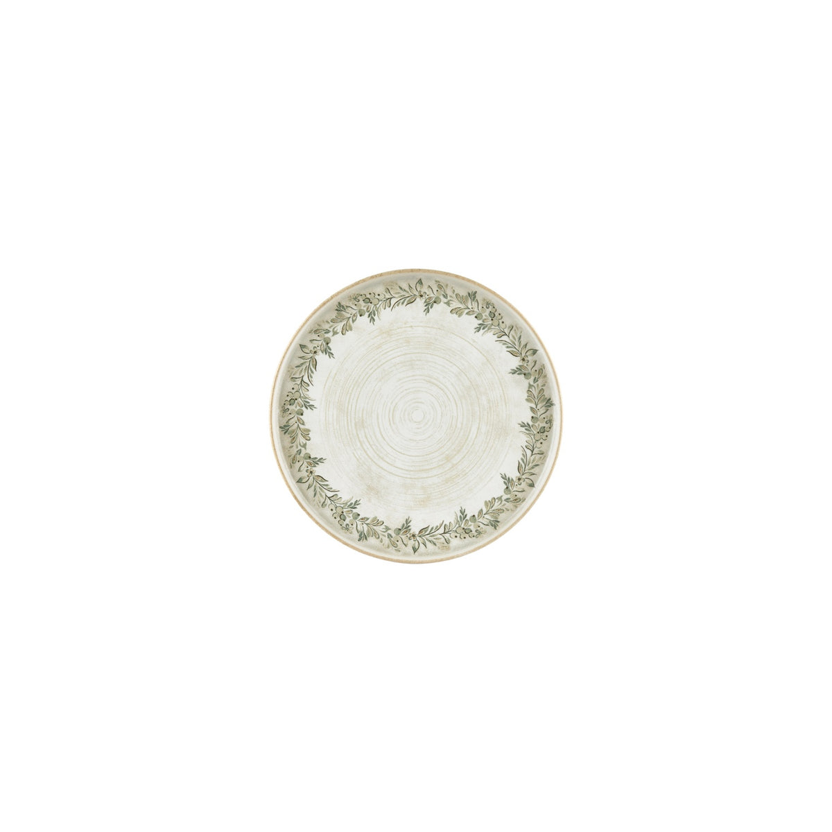 Oliva dia.7.5" Round Green Vitrified Plate (Set of 6)