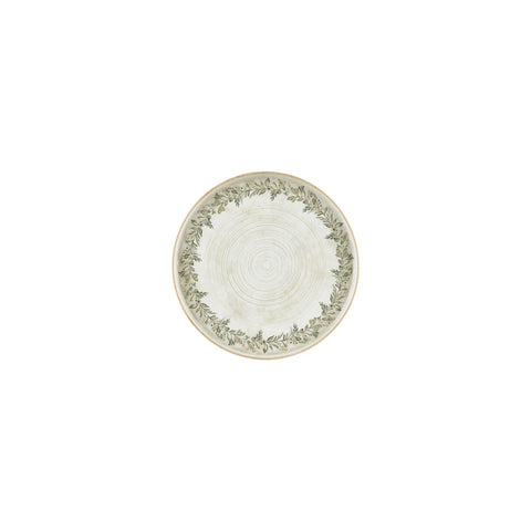 Oliva dia.7.5" Round Green Vitrified Plate (Set of 6)