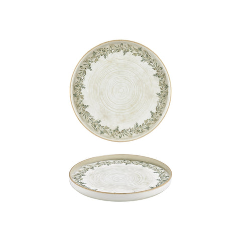 Oliva dia.9" Round Green Vitrified Plate (Set of 6)