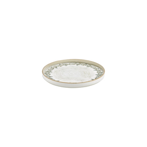 Oliva dia.9" Round Green Vitrified Plate (Set of 6)