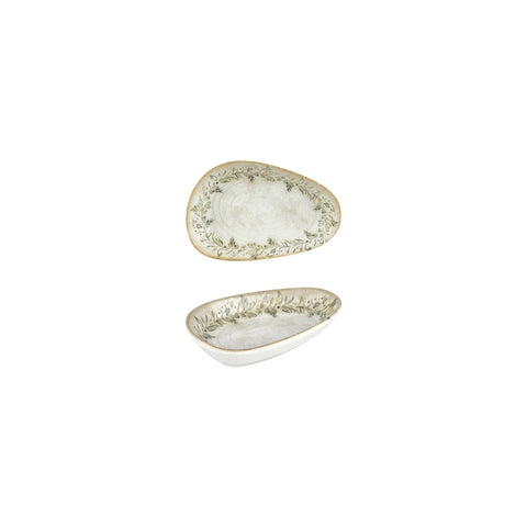 Oliva 6.25" x 4" x h:1.25" Organic Green Vitrified Platter (1 each)