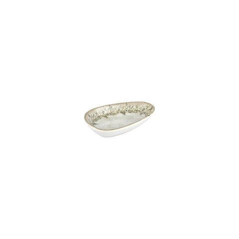 Oliva 6.25" x 4" x h:1.25" Organic Green Vitrified Platter (1 each)