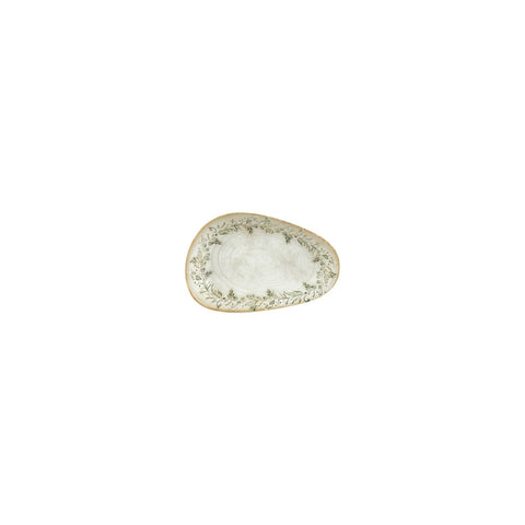 Oliva 6.25" x 4" x h:1.25" Organic Green Vitrified Platter (1 each)