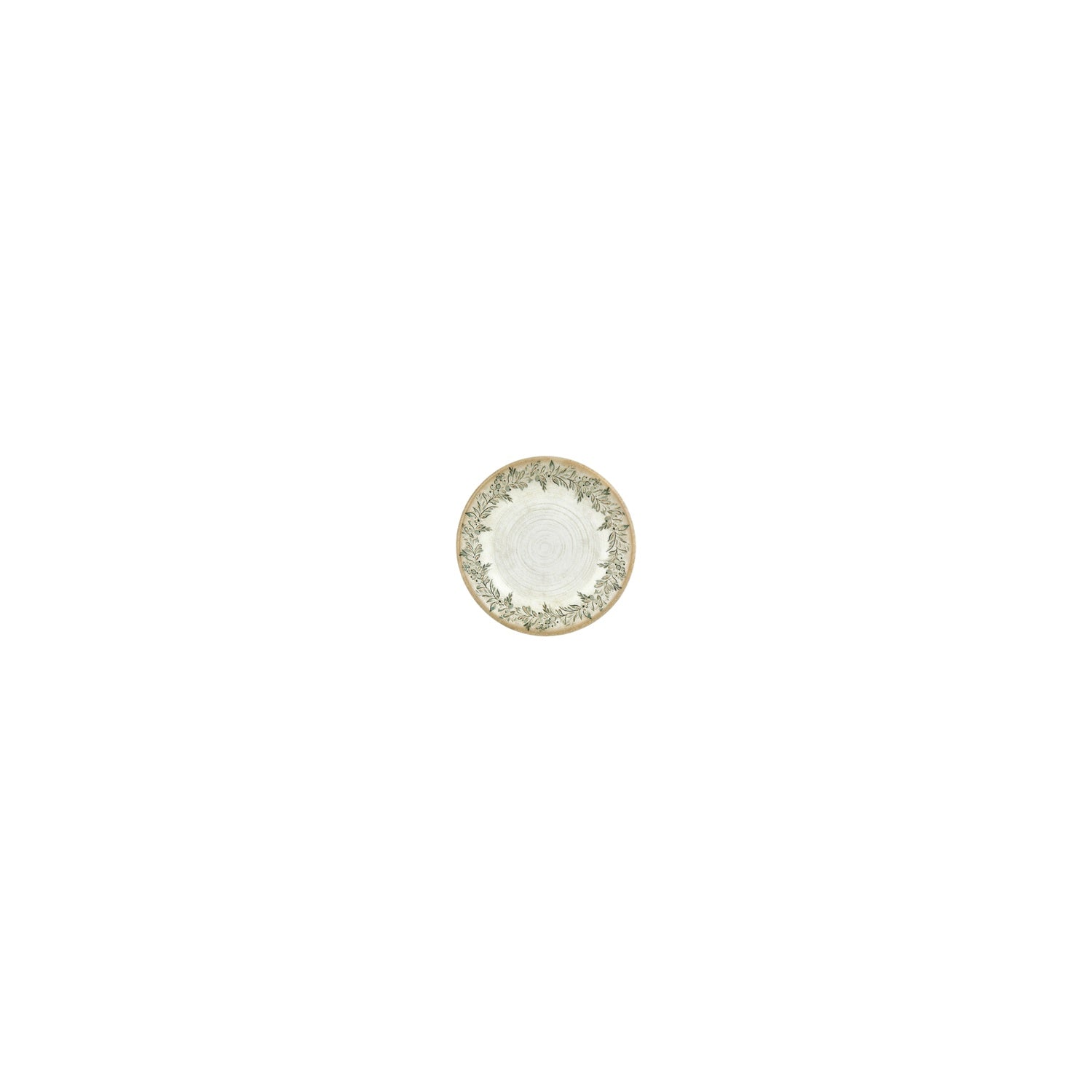 Oliva dia.3.5" h:0.75" 2 oz. Round Green Vitrified Deep Plate (Set of 4)