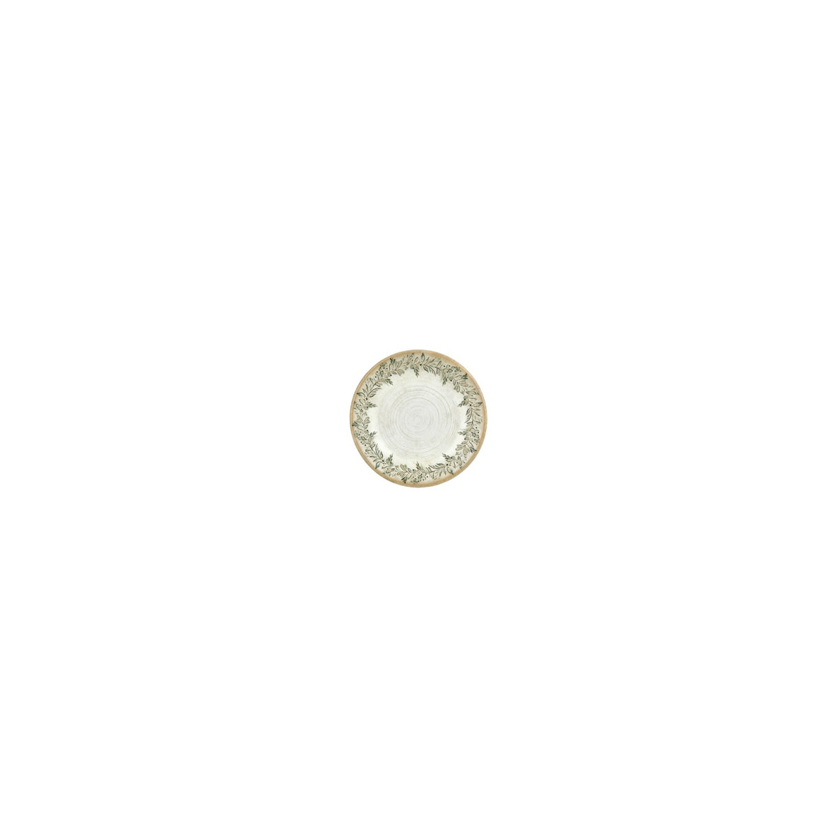Oliva dia.3.5" h:0.75" 2 oz. Round Green Vitrified Deep Plate (Set of 4)