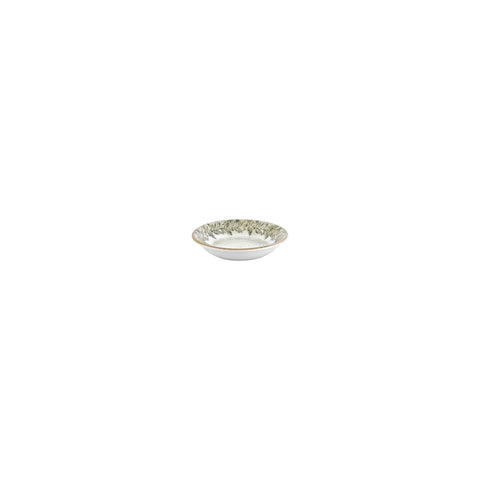 Oliva dia.4.25" h:1" 3 oz. Round Green Vitrified Deep Plate (Set of 4)