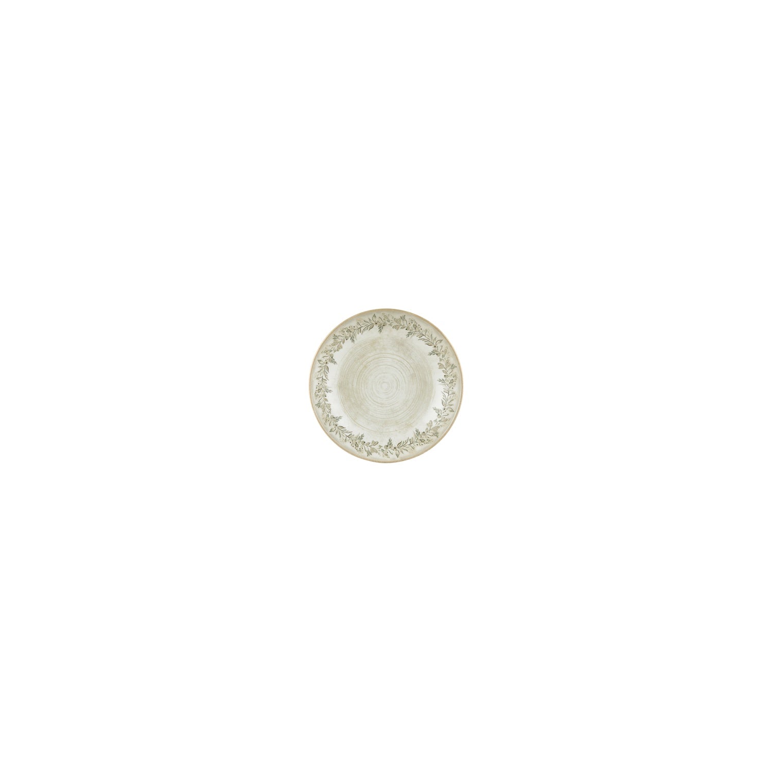 Oliva dia.4.25" h:1" 3 oz. Round Green Vitrified Deep Plate (Set of 4)