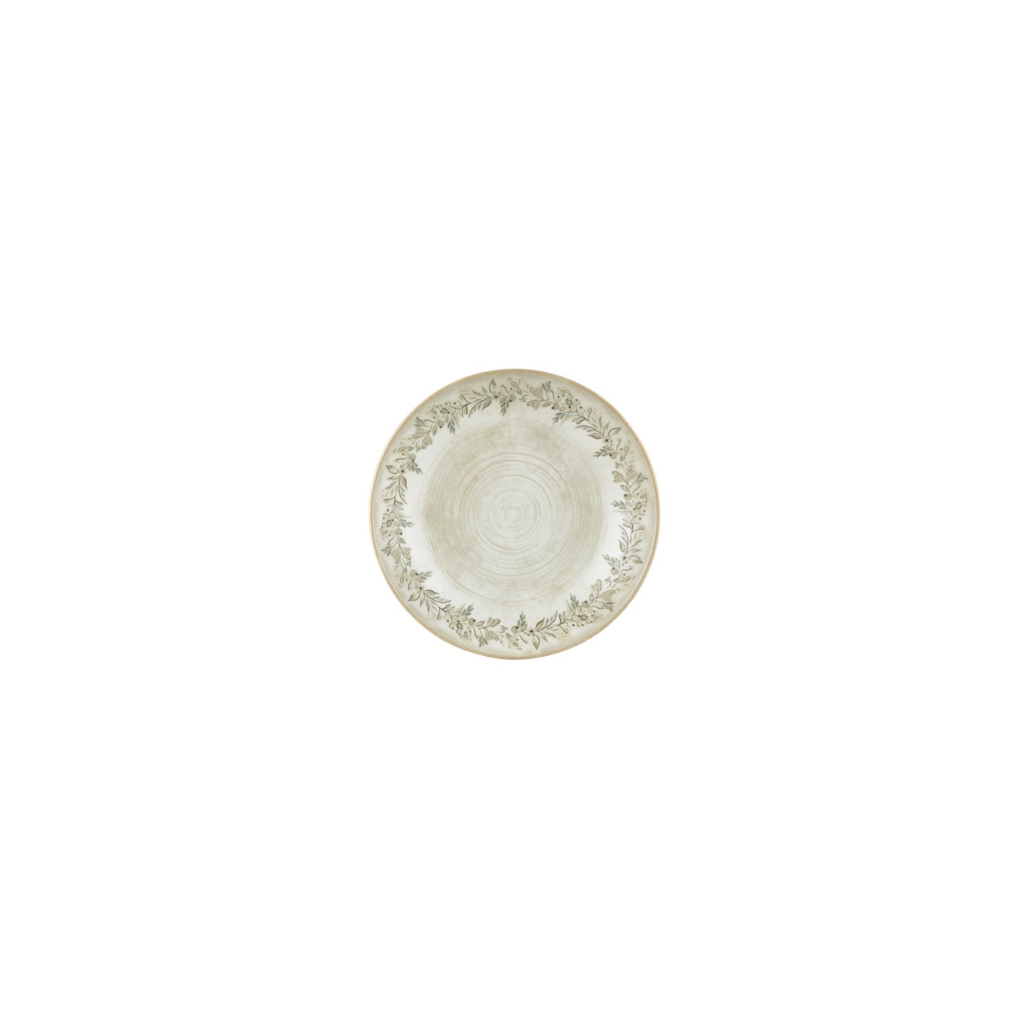 Oliva dia.6" h:1.25" 7 oz. Round Green Vitrified Deep Plate (Set of 4)