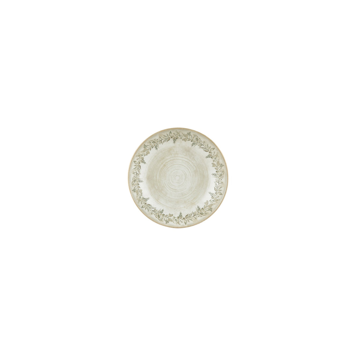 Oliva dia.6" h:1.25" 7 oz. Round Green Vitrified Deep Plate (Set of 4)