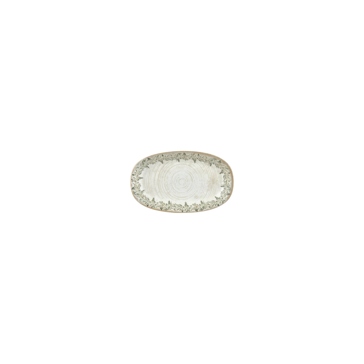 Oliva 6" x 3.5" x h:0.75" Oval Green Vitrified Platter (1 each)