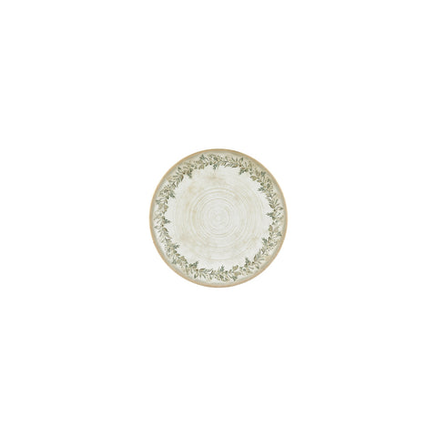 Oliva dia.6.75" Round Green Vitrified Plate (Set of 4)