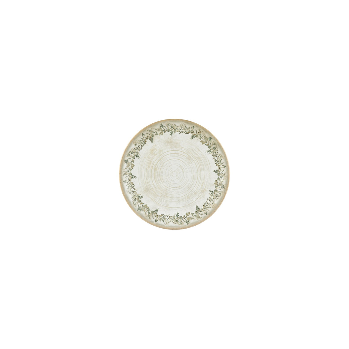 Oliva dia.6.75" Round Green Vitrified Plate (Set of 4)