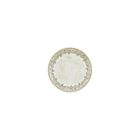 Oliva dia.6.75" Round Green Vitrified Plate (Set of 4)