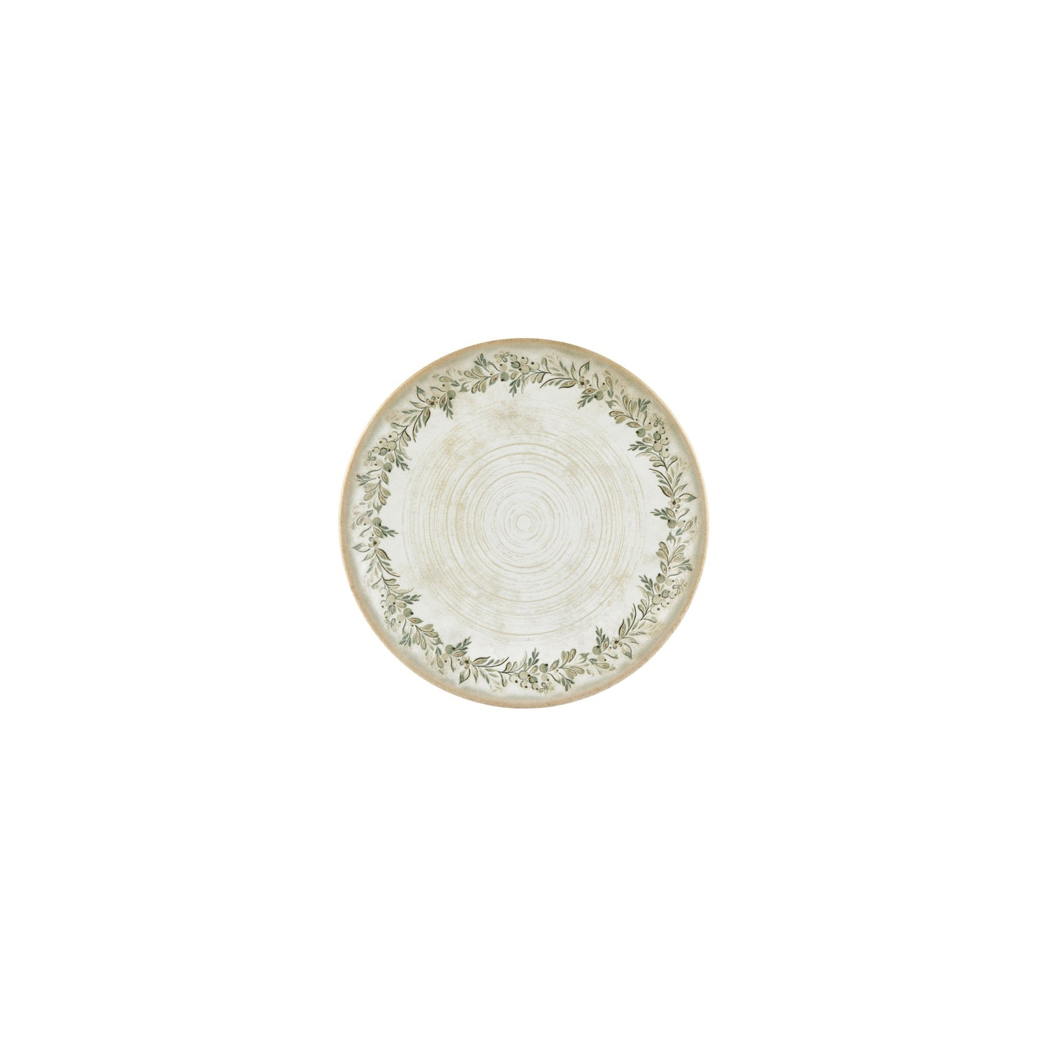 Oliva dia.7.5" Round Green Vitrified Plate (Set of 4)