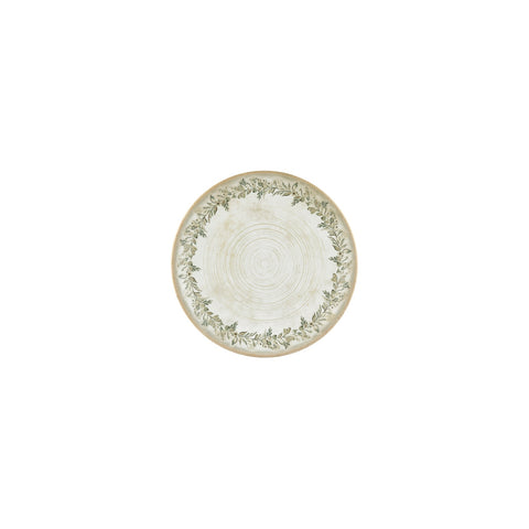 Oliva dia.7.5" Round Green Vitrified Plate (Set of 4)