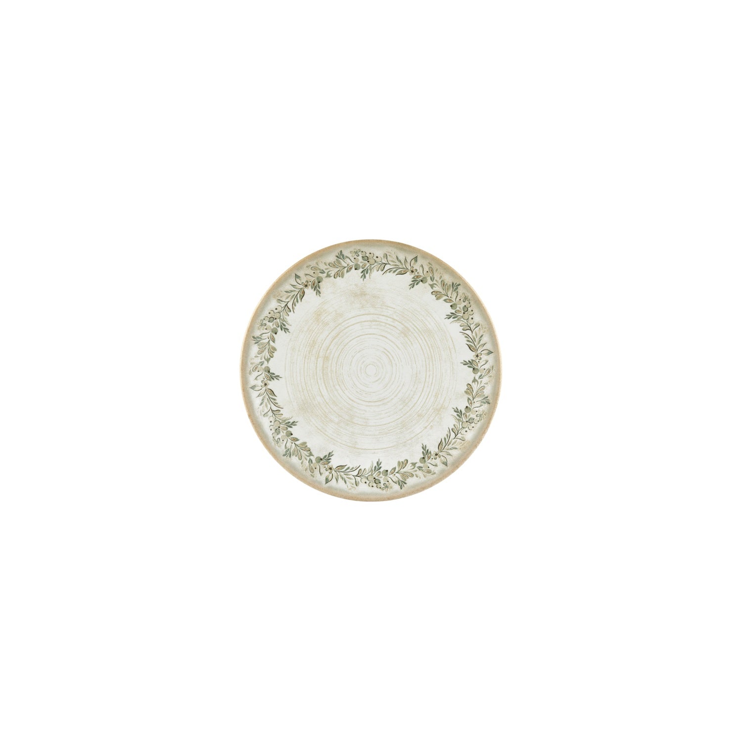 Oliva dia.7.5" Round Green Vitrified Plate (Set of 4)