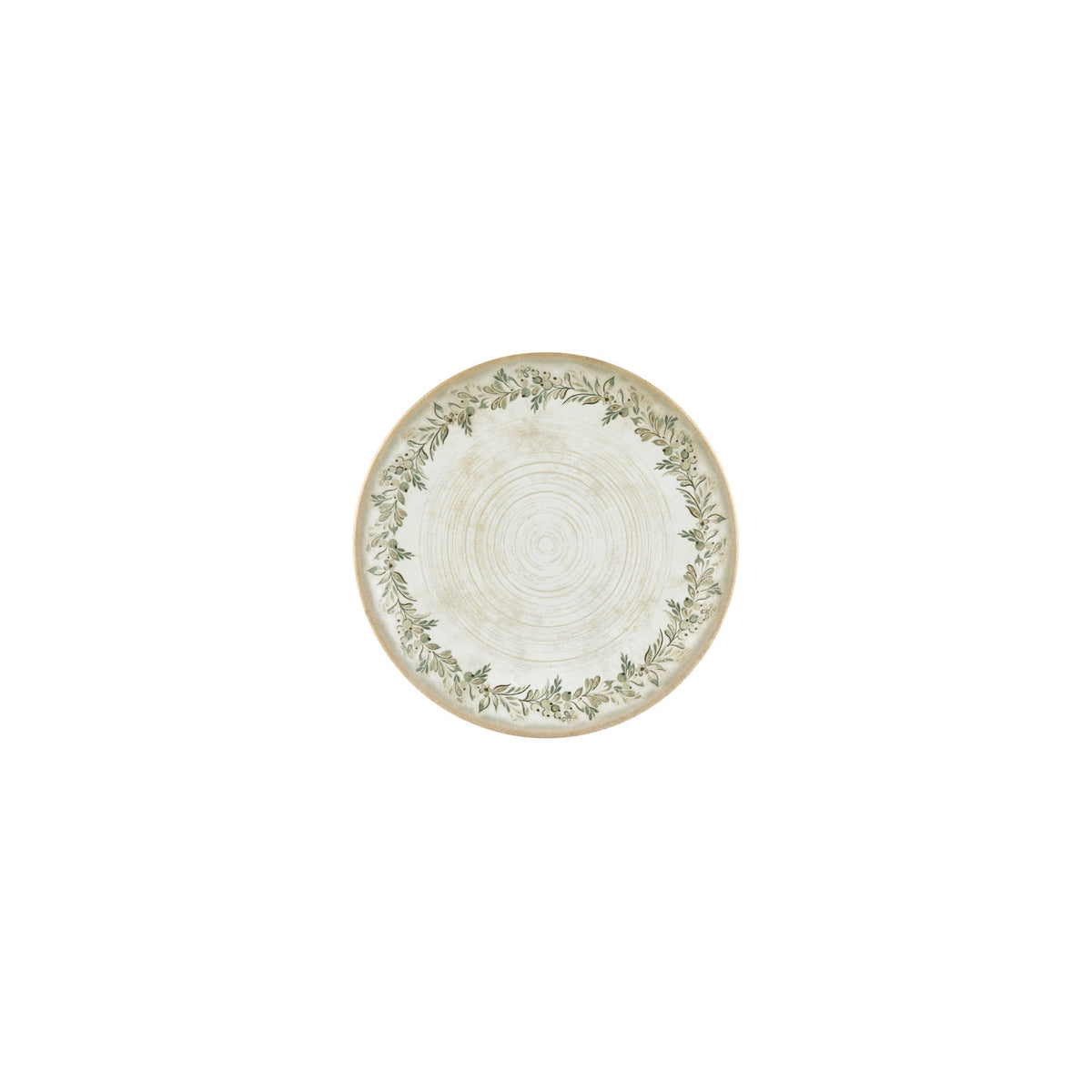 Oliva dia.7.5" Round Green Vitrified Plate (Set of 4)