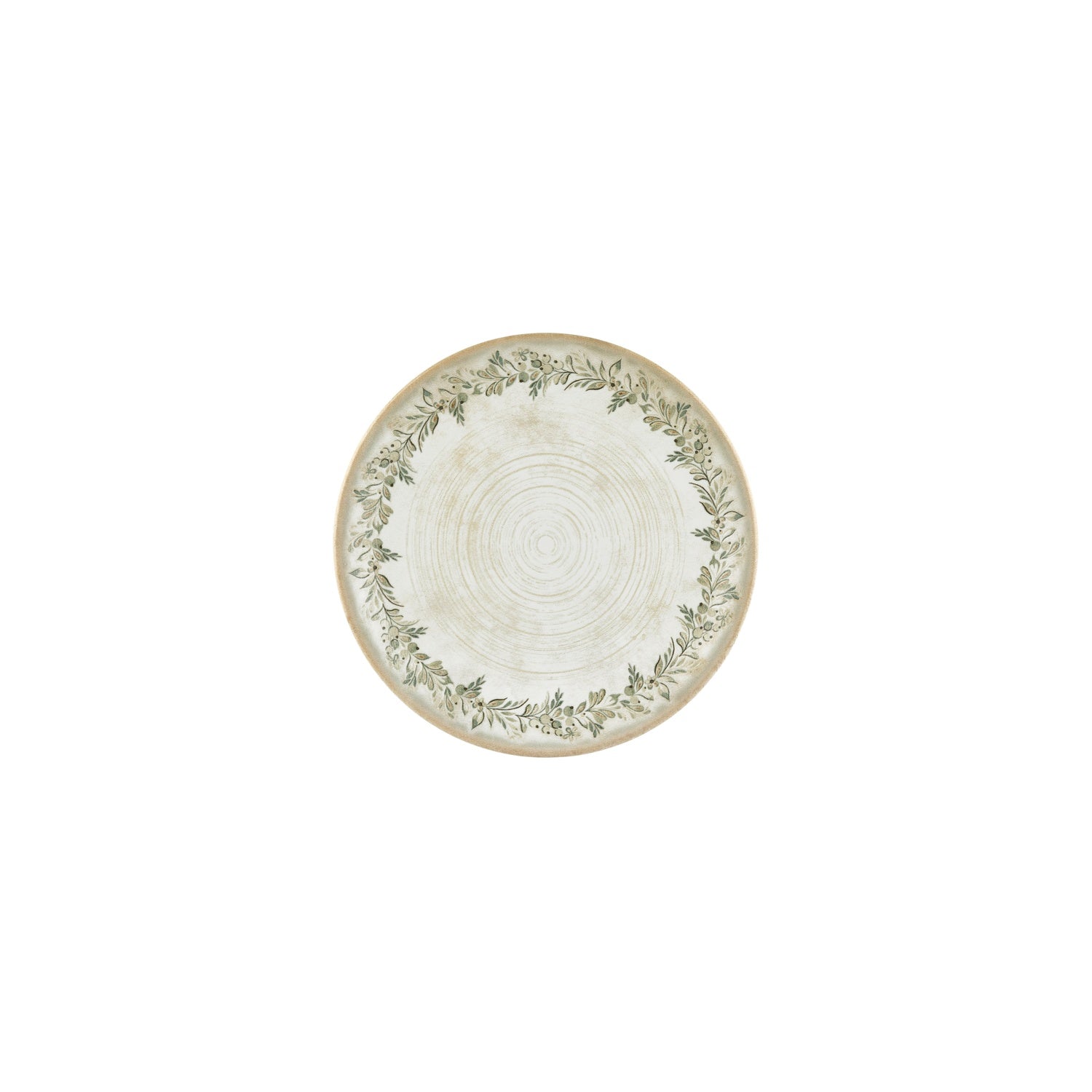 Oliva dia.8.25" Round Green Vitrified Plate (Set of 4)