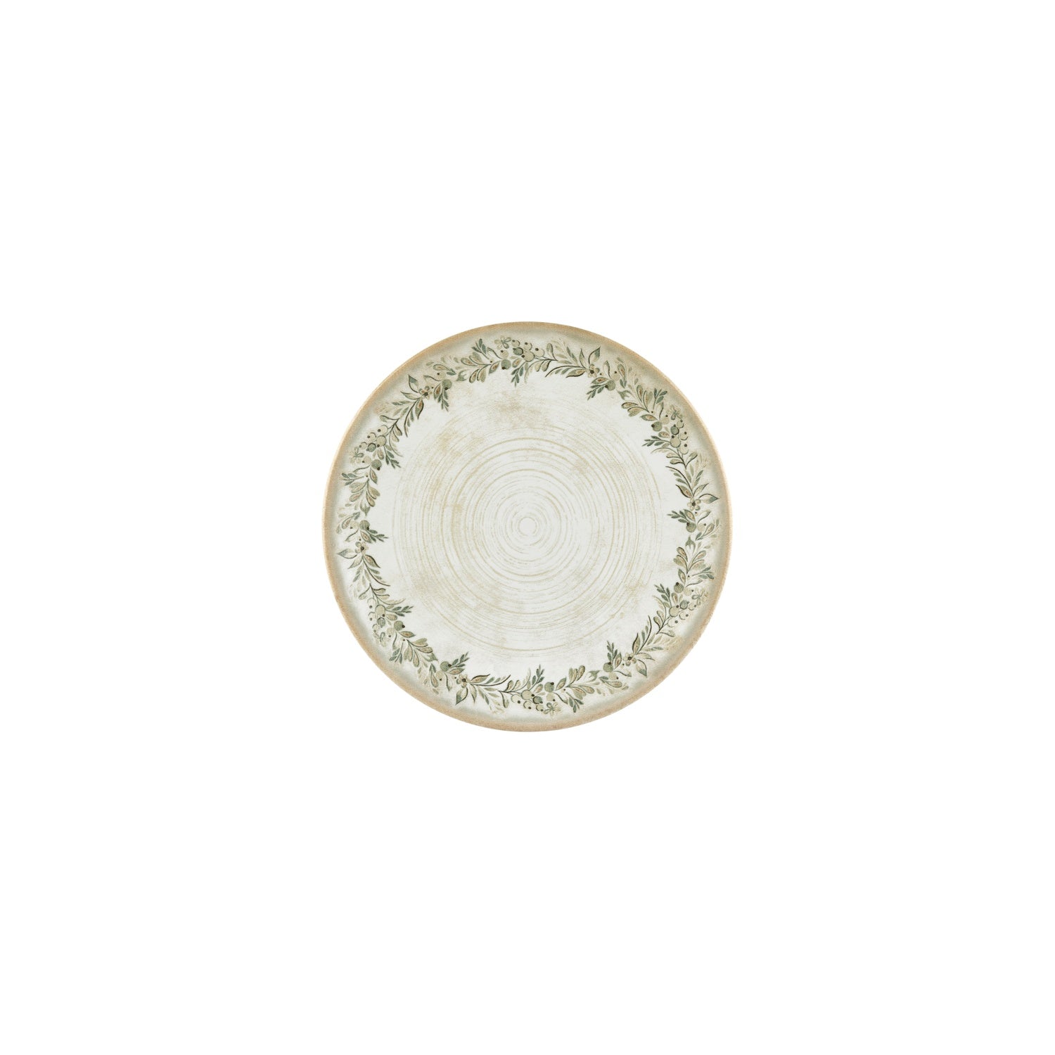 Oliva dia.8.25" Round Green Vitrified Plate (Set of 4)