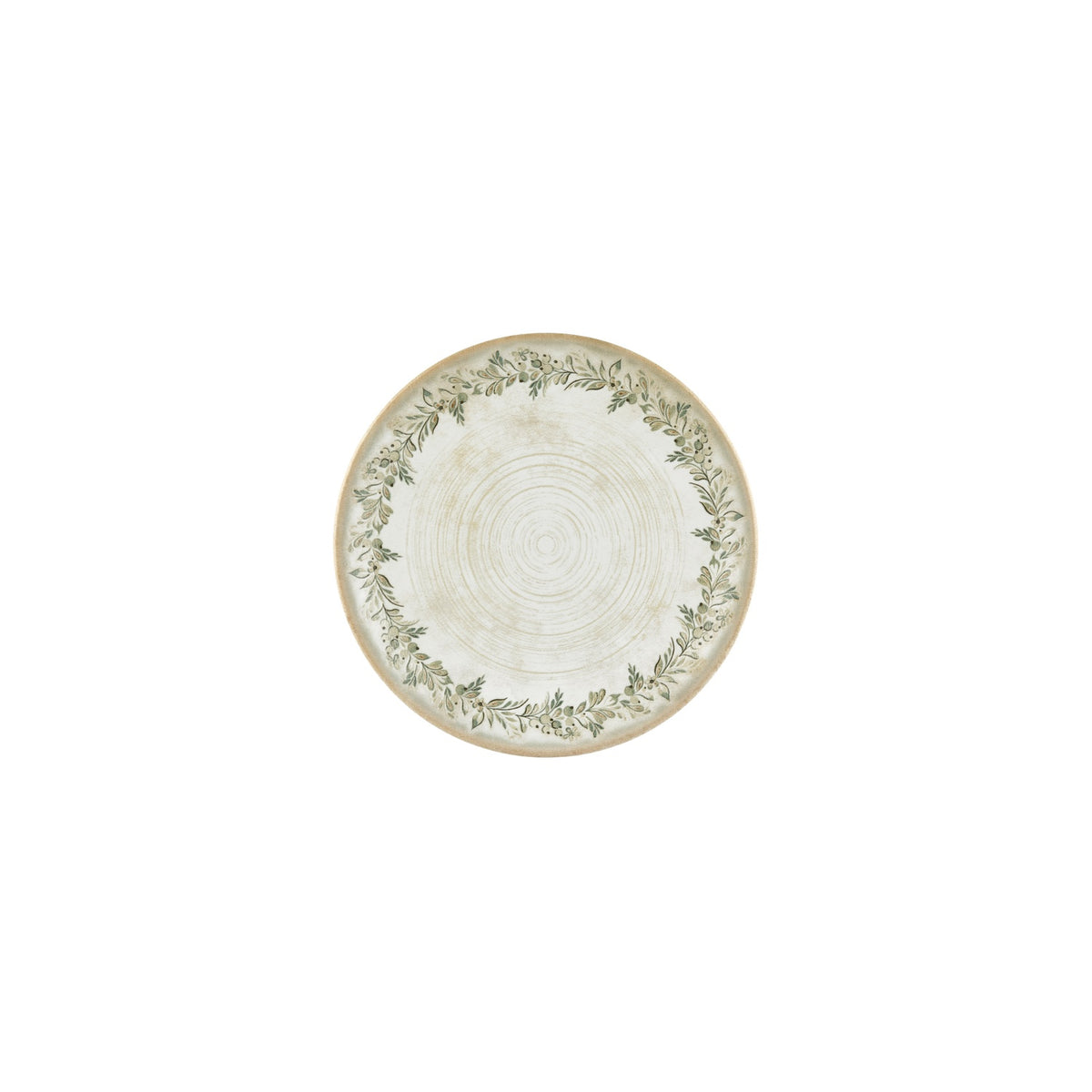 Oliva dia.8.25" Round Green Vitrified Plate (Set of 4)