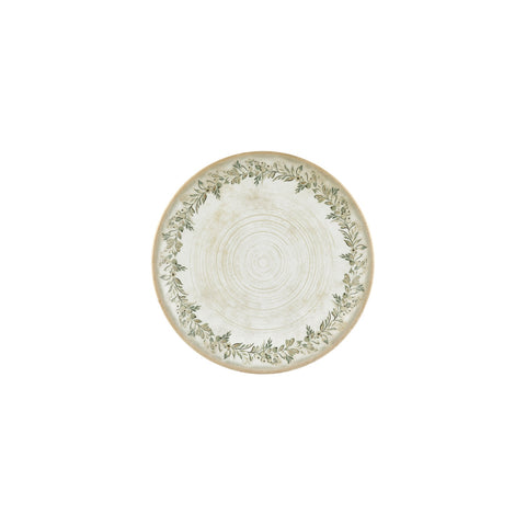Oliva dia.9" Round Green Vitrified Plate (Set of 4)