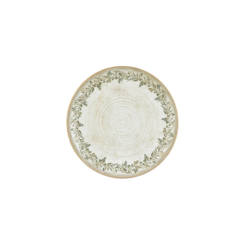Oliva dia.9.75" Round Green Vitrified Plate (Set of 4)