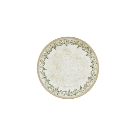 Oliva dia.9.75" Round Green Vitrified Plate (Set of 4)
