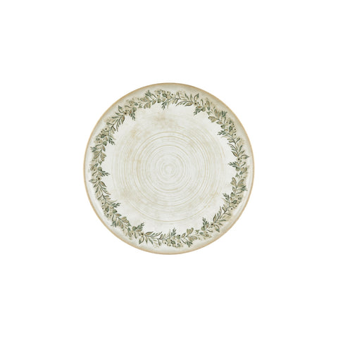 Oliva dia.10.75" Round Green Vitrified Plate (Set of 4)