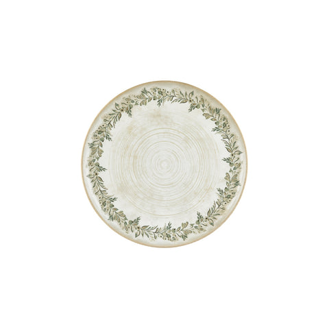 Oliva dia.10.75" Round Green Vitrified Plate (Set of 4)