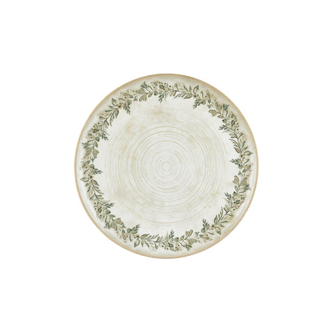 Oliva dia.11.75" Round Green Vitrified Plate (Set of 6)
