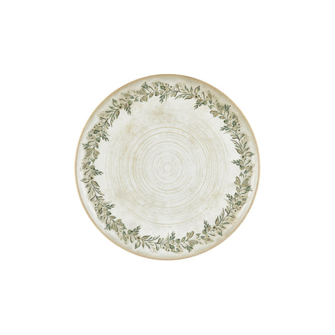Oliva dia.11.75" Round Green Vitrified Plate (Set of 6)