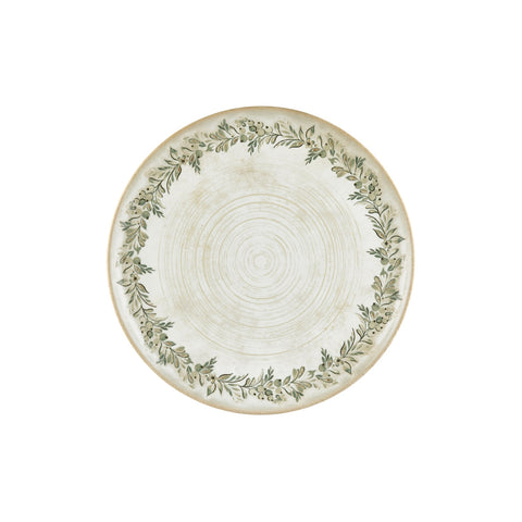 Oliva dia.12.5" x 12.5" Round Green Vitrified Pizza Plate (Set of 6)