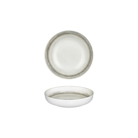 Ephyra dia.7.5" h:1.5" 24 oz. Round Gray Vitrified Deep Plate (Set of 6)