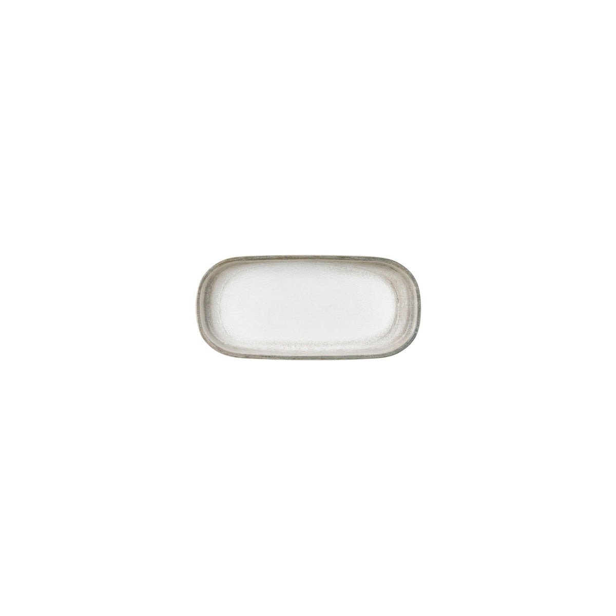Ephyra 7.75" x 3.75" x h:1" Oval Gray Vitrified Platter (1 each)