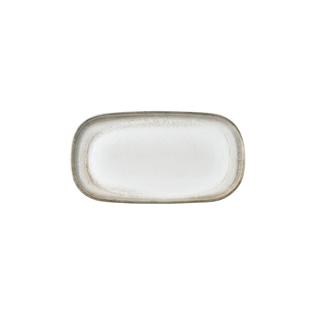 Ephyra 11.75" x 6.25" x h:0.75" Oval Gray Vitrified Platter (1 each)