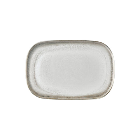 Ephyra 13.5" x 9" x h:0.75" Oval Gray Vitrified Platter (1 each)