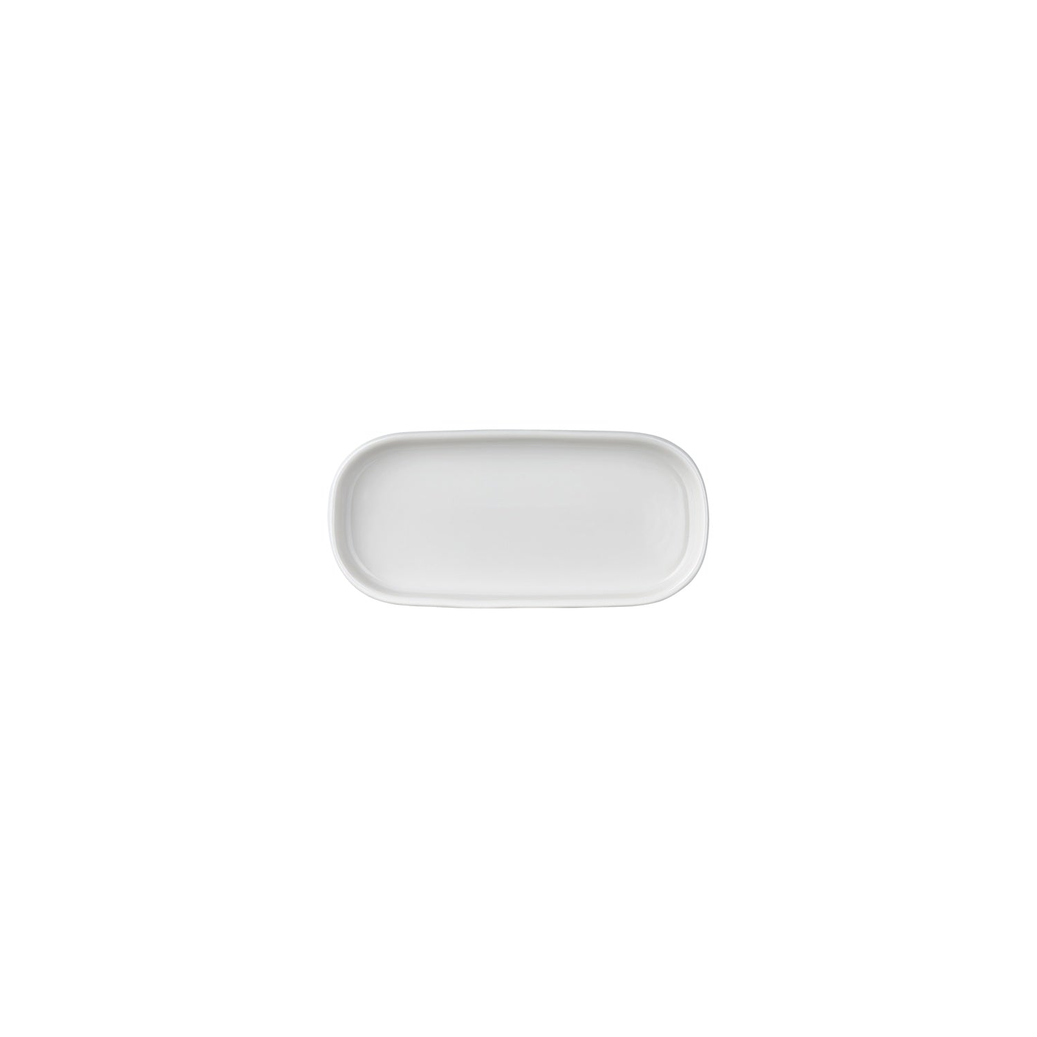 Helix White 7.75" x 3.75" x h:1" Oval Warm White Vitrified Platter (1 each)