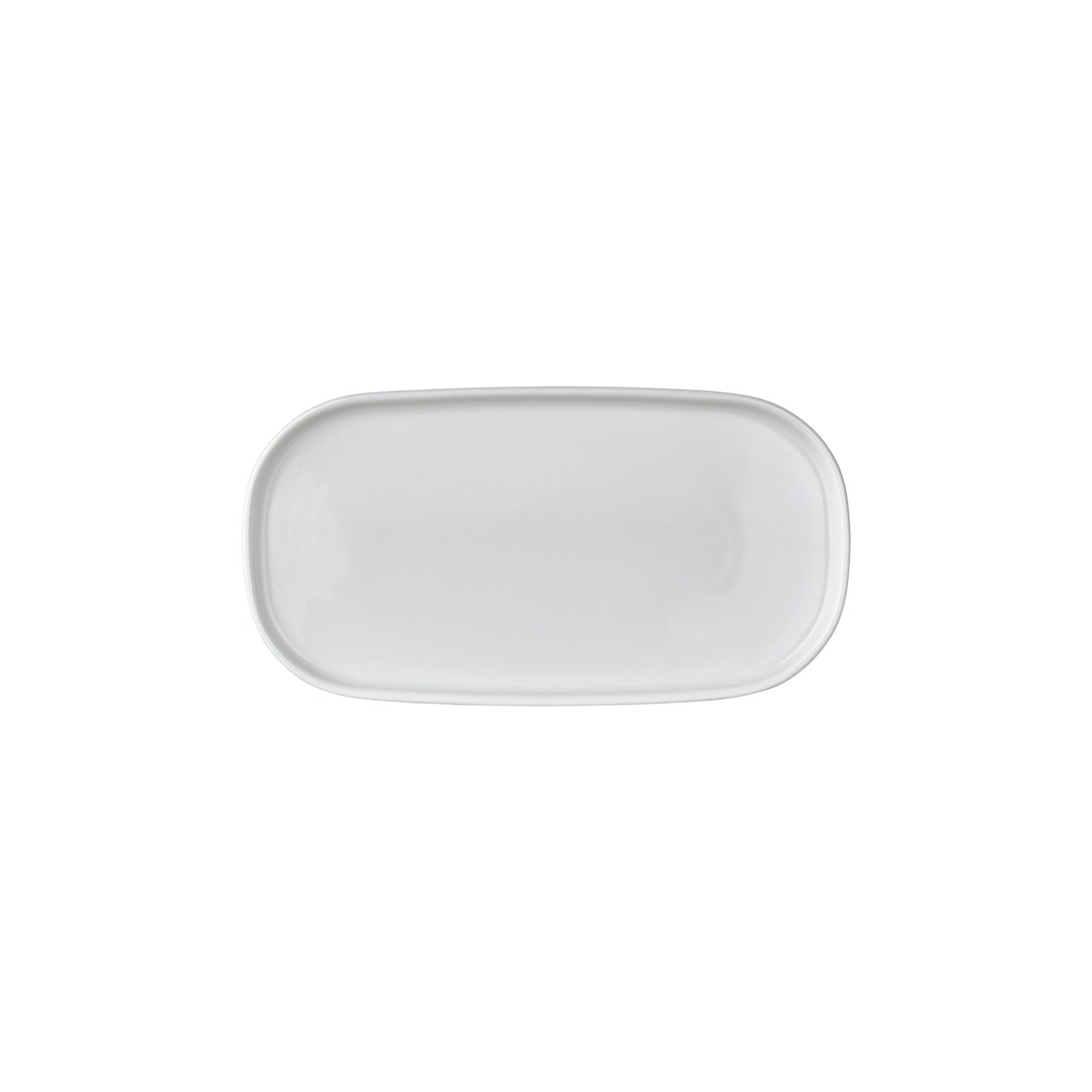 Helix White 11.75" x 6.25" x h:0.75" Oval Warm White Vitrified Platter (1 each)