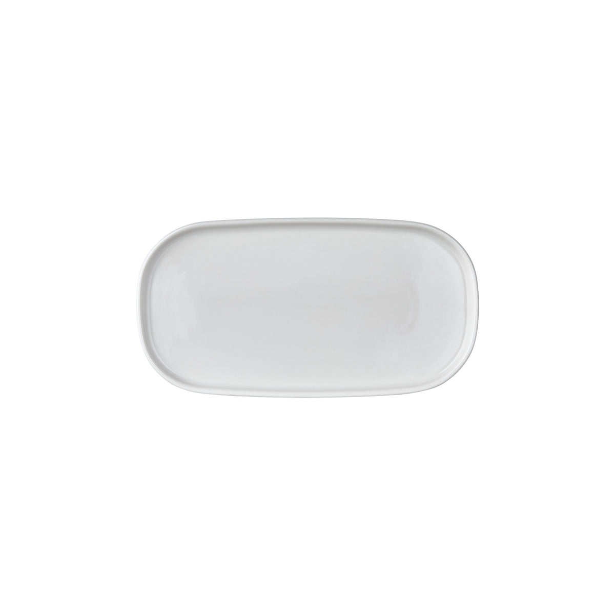 Helix White 11.75" x 6.25" x h:0.75" Oval Warm White Vitrified Platter (1 each)