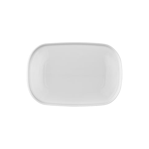 Helix White 13.5" x 9" x h:0.75" Oval Warm White Vitrified Platter (1 each)