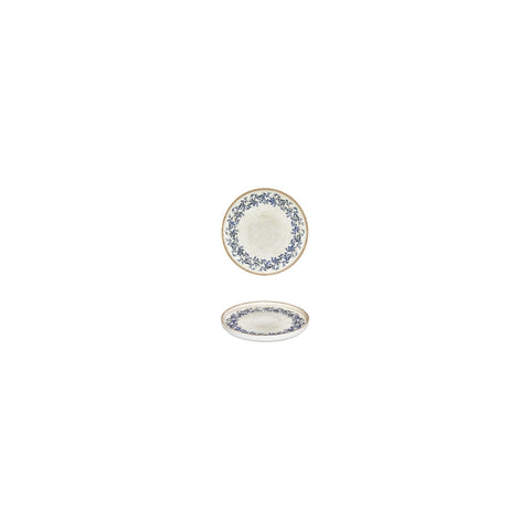 Kario dia.3.5" h:1" Round Blue Vitrified Deep Plate (Set of 4)