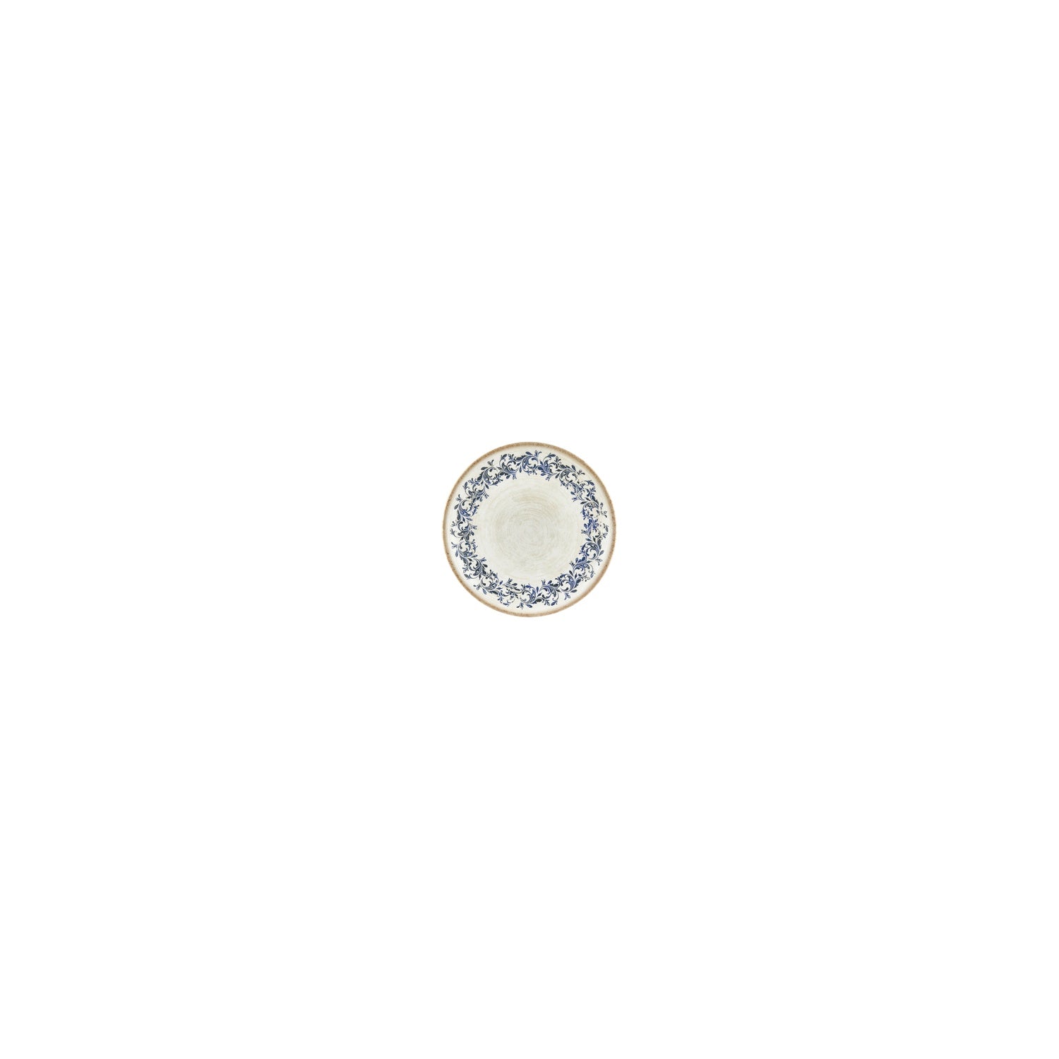 Kario dia.3.5" h:1" Round Blue Vitrified Deep Plate (Set of 4)